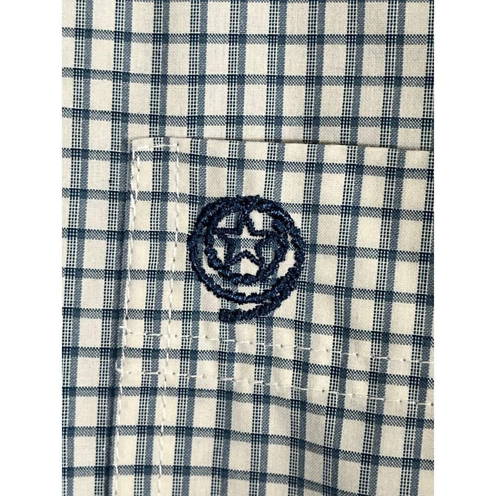 Wrangler Plaid Pearl Snap Shirt Blue 2XLT Western Cowboy Checks Concert Relaxed - Picture 3 of 9